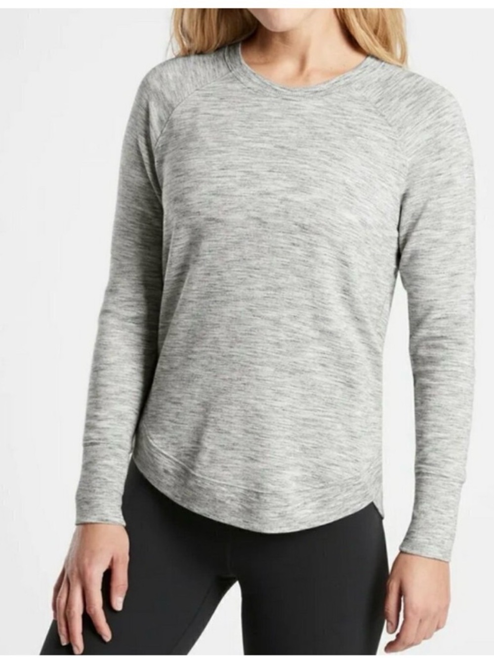 Athleta Mindset Sweatshirt Marl Gray